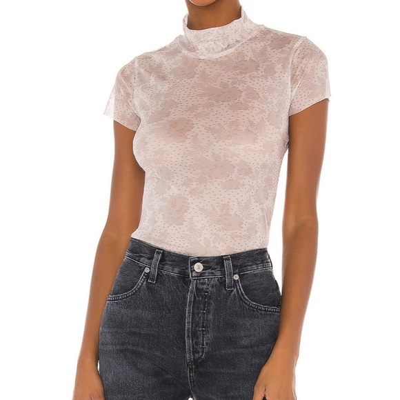 Free People Tops - NWT Free People Printed Baby Mesh Tee